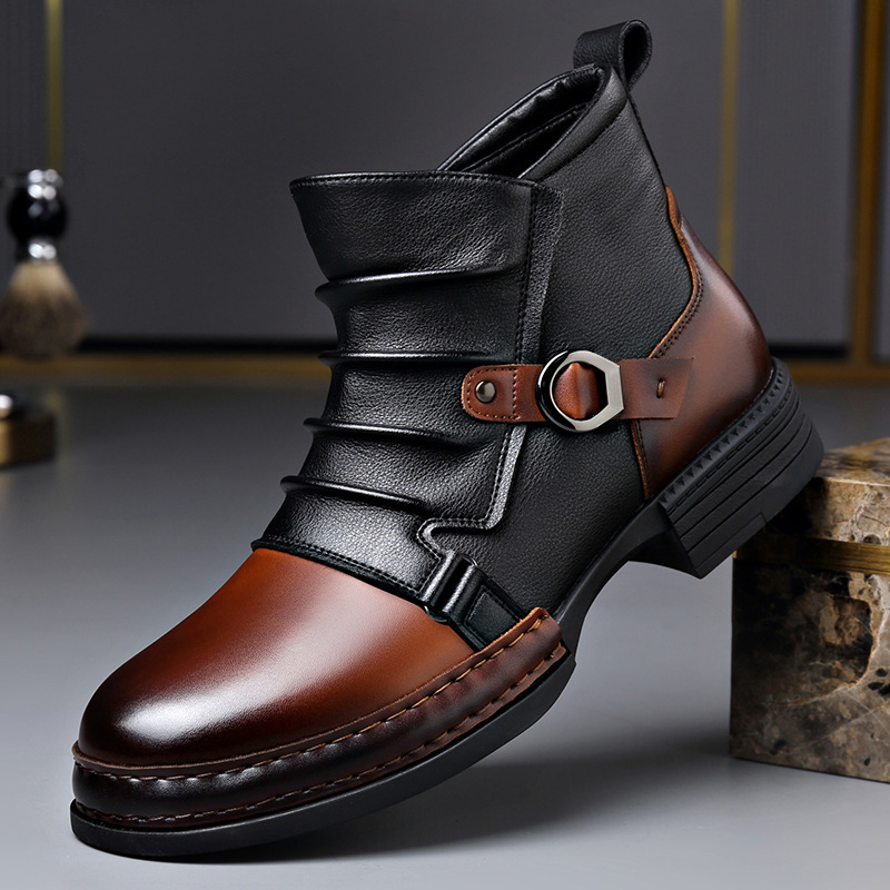 Men Shoes Boots - Botas de tobillo retro de otoño