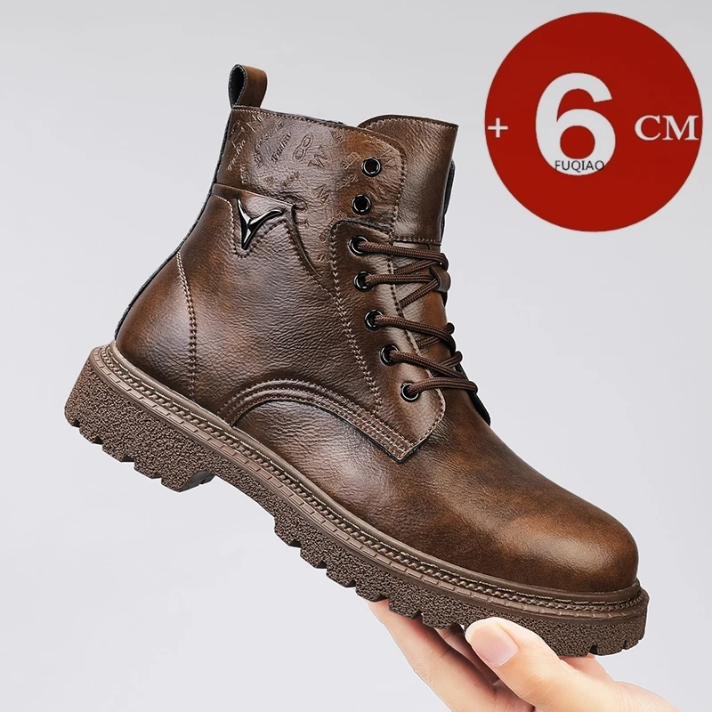 Men Shoes Boots - Botas invisibles de 6cm para hombre,