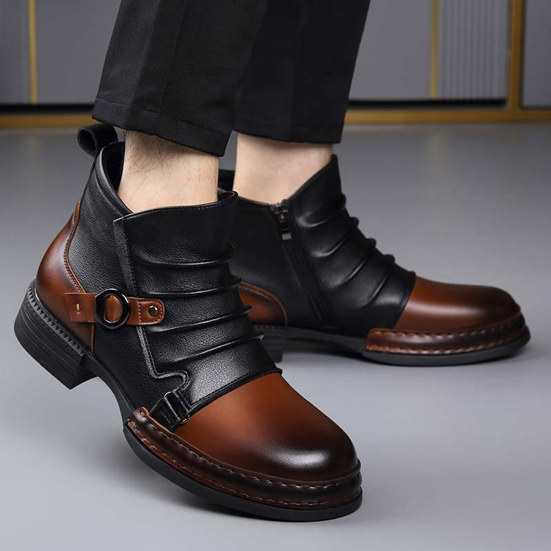 Botas de tobillo retro de otoñ - Men Shoes Boots reseña y precio
